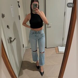 Rag & Bone Maya high rise ankle straight leg jeans